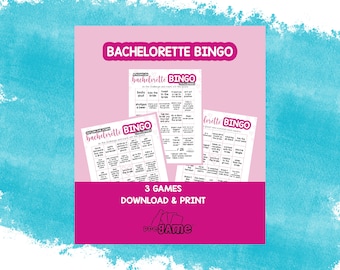 BACHELORETTE BINGO | Jeu EVJF, Soirée Bach, Pack EVJF, Soirées jeux, Soirées entre filles, Bingo
