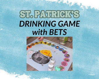 C'est votre JOUR DE CHANCE | Jeu à boire de la Saint-Patrick, jeu à boire pour la Saint-Patrick galettes, jeu de hasard, pari, jeu à boire, jeux à boire amusants