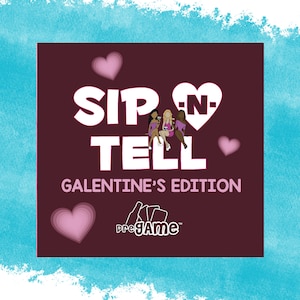 SIP-N-TELL | Galentines Game, Girls Night, Ladies Night Games, Galantines Printable Game