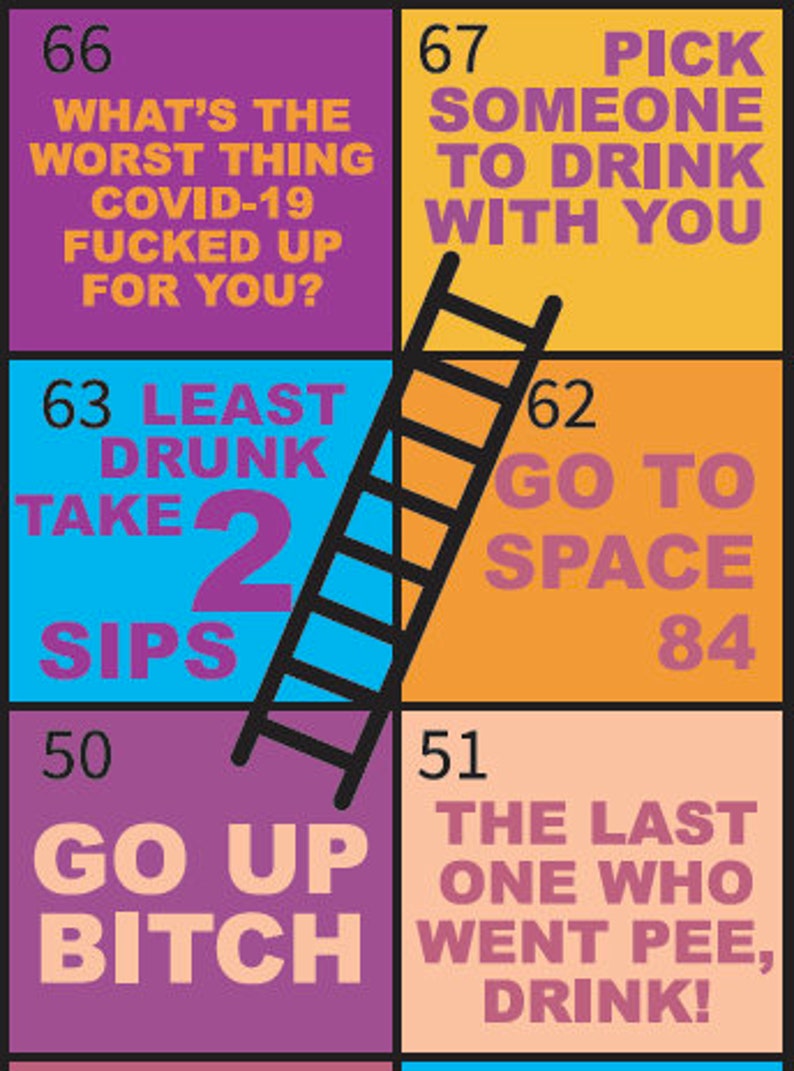 SIPS AND LADDERS Board Game, Adult Classic Drinking Game, Party Game image 4