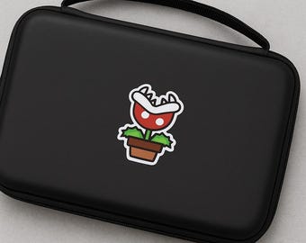 Piranha-växtklistermärke – Super Mario-inspirerat vinylklistermärke för vattenflaskor, bärbara datorer och dagböcker