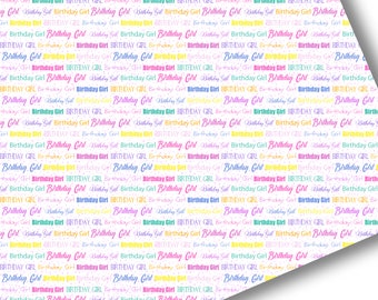 Faux Leather-Printed Faux Leather Sheet-Vegan Faux Leather-Birthday Girl Faux Leather-Premium Faux Leather Sheets-Birthday Bow-Faux Leather