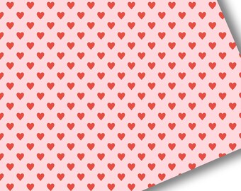 Faux Leather-Printed Faux Leather Sheet-Vegan Faux Leather-Valentine's Day Heart Faux Leather-Premium Faux Leather Sheets-Heart Faux Leather