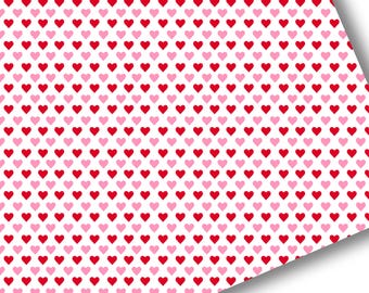 Faux Leather-Printed Faux Leather Sheet-Vegan Faux Leather-Valentine's Day Heart Faux Leather-Premium Faux Leather Sheets-Heart Faux Leather