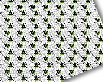 Faux Leather-Printed Faux Leather Sheet-Printed Faux Leather-Wicked Broadway Faux Leather-Premium Faux Leather Sheets-Wicked Witch Faux