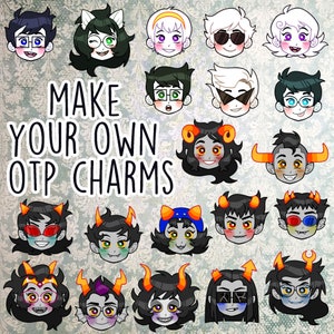 Homestuck - Make your own OTP 1.5 inch double sided linking charms