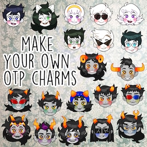 Homestuck - Make your own OTP 1.5 inch double sided linking charms