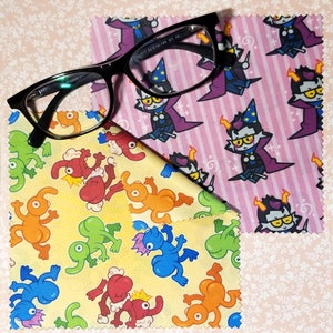 Homestuck - 6 x 6 inch Smuppets and Eridan glasses microfiber cloths