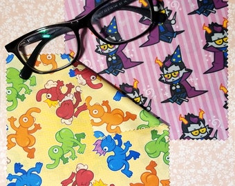 Homestuck - 6 x 6 inch Smuppets and Eridan glasses microfiber cloths