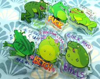 Nasty frogs - 1.5 inch acrylic pins