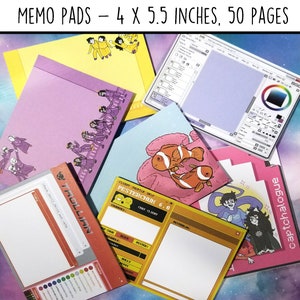 Homestuck, SAI, and clownfish memo pads/note pads 4 x 5.5 inches, 50 pages