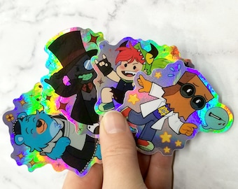 Villainous 2.5 inch holographic vinyl stickers