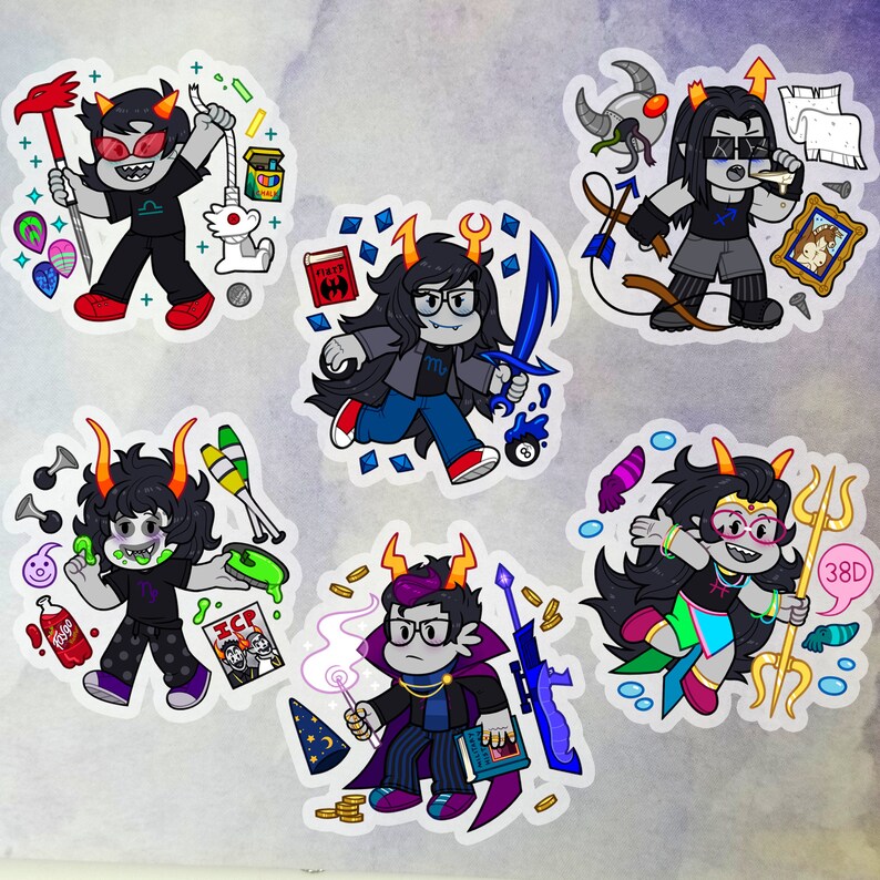Highbloods 2 inch double sided charms Homestuck