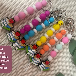 Book Keychain, Educator Keychain, Teacher Keychain, Educator Gift, Teacher gift, back to school, year end gift, teacher Christmas gift