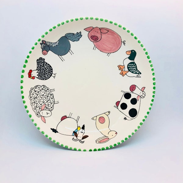 Ceramic Farm Animals Etsy