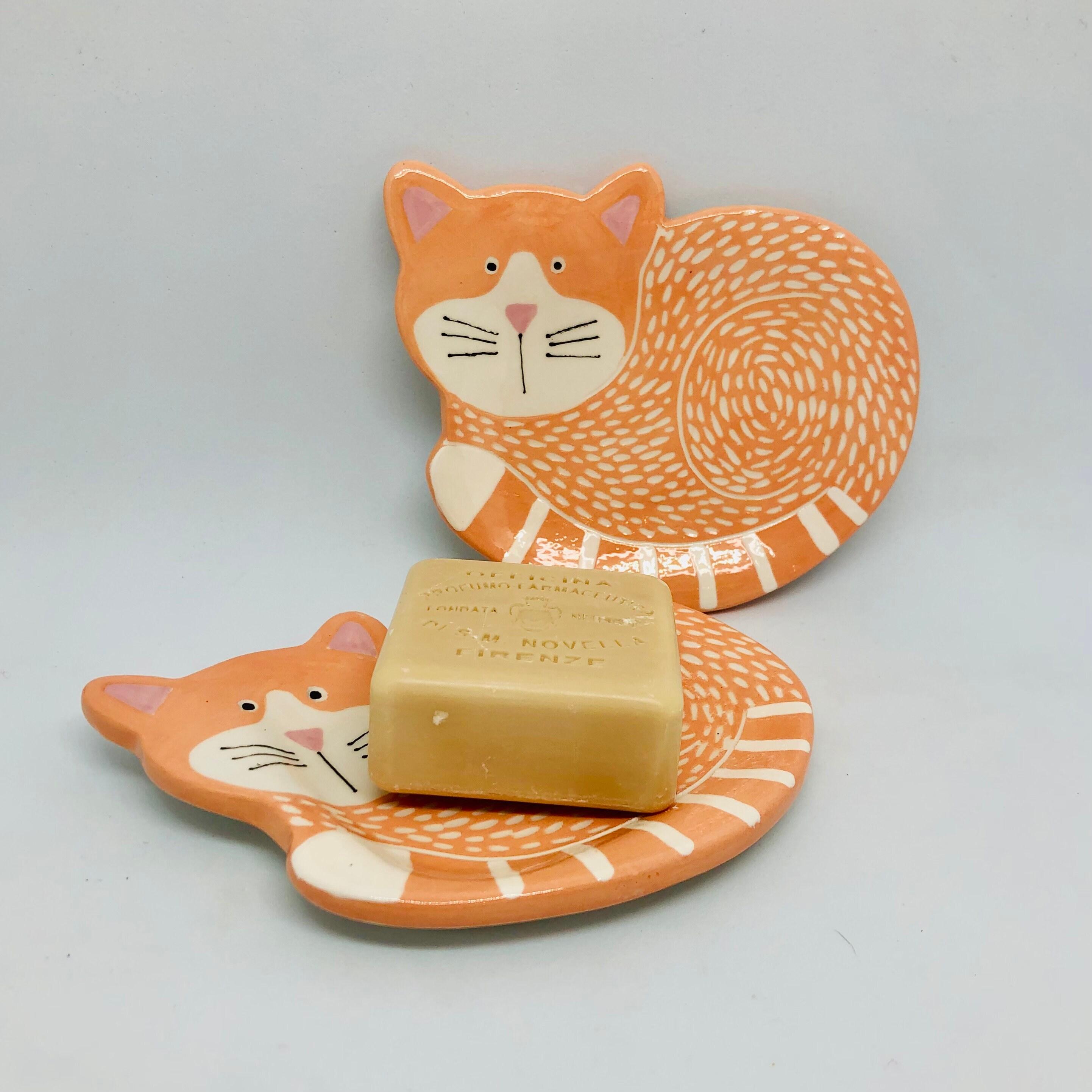 Handmade Ceramic Cat Soap Dish Hand Painted Soap Dish Etsy UK