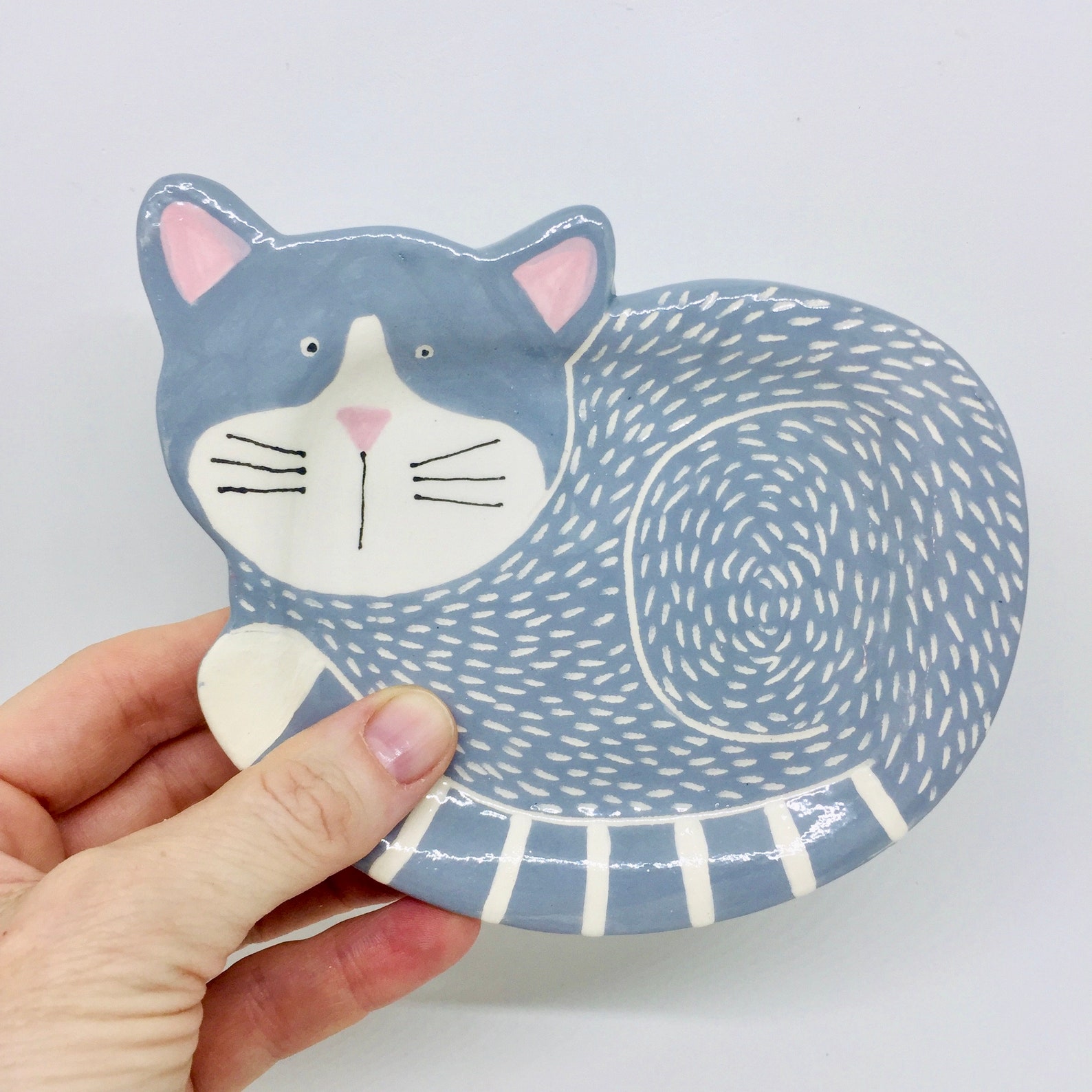 Handmade Ceramic Cat Soap Dish Hand Painted Soap Dish Etsy