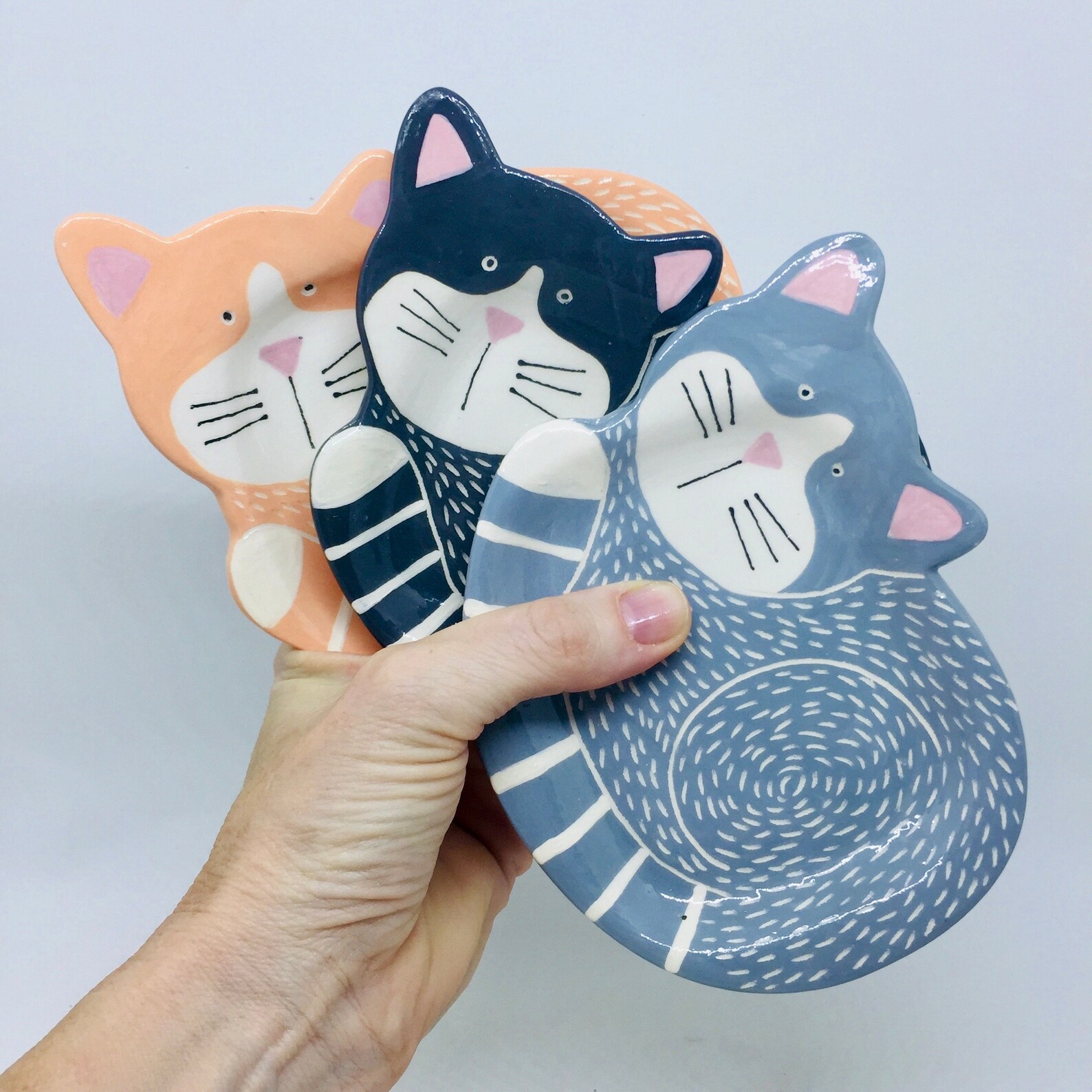 Handmade Ceramic Cat Soap Dish Hand Painted Soap Dish Etsy