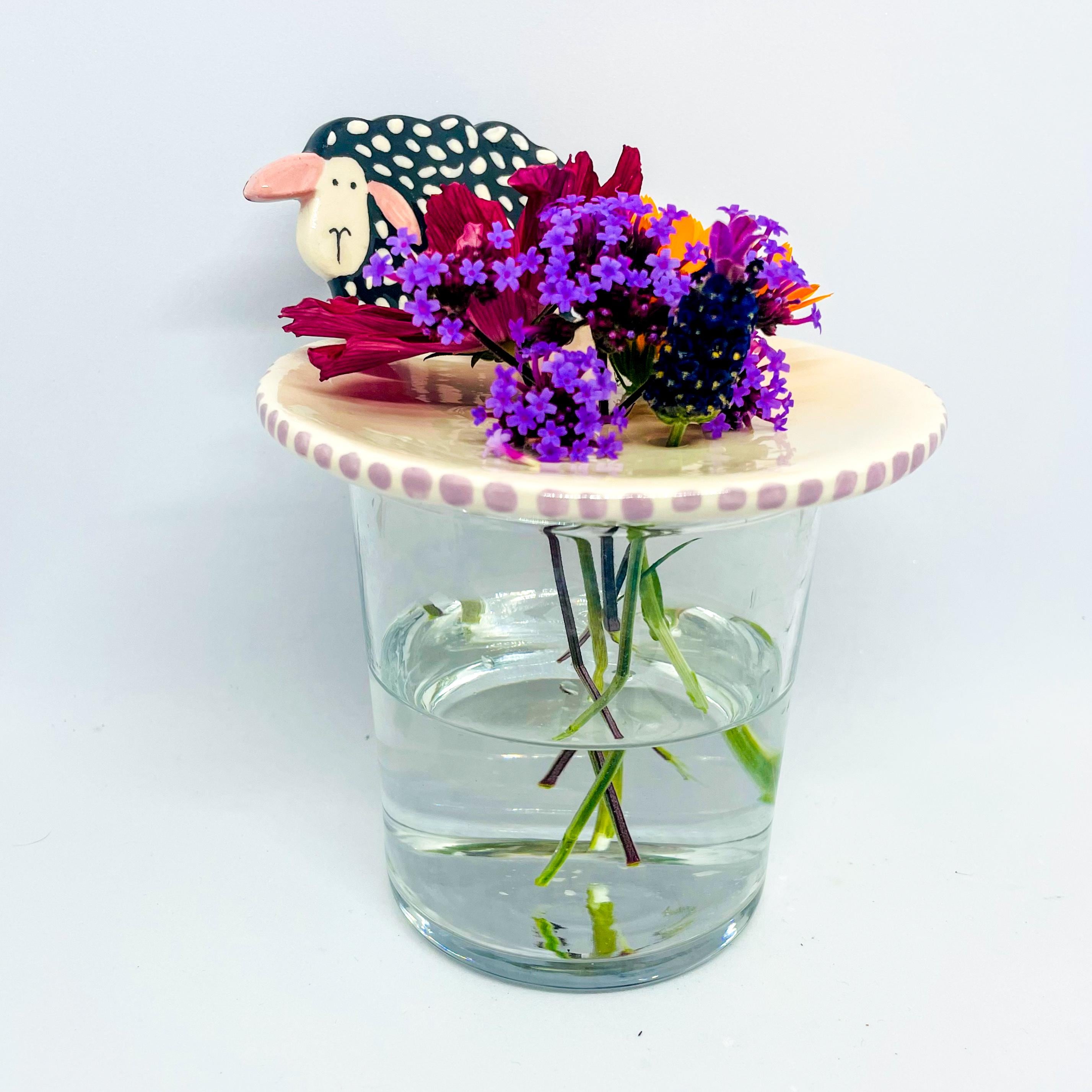 Handmade Ceramic Flower Frog: Black Sheep Decor, Germinator