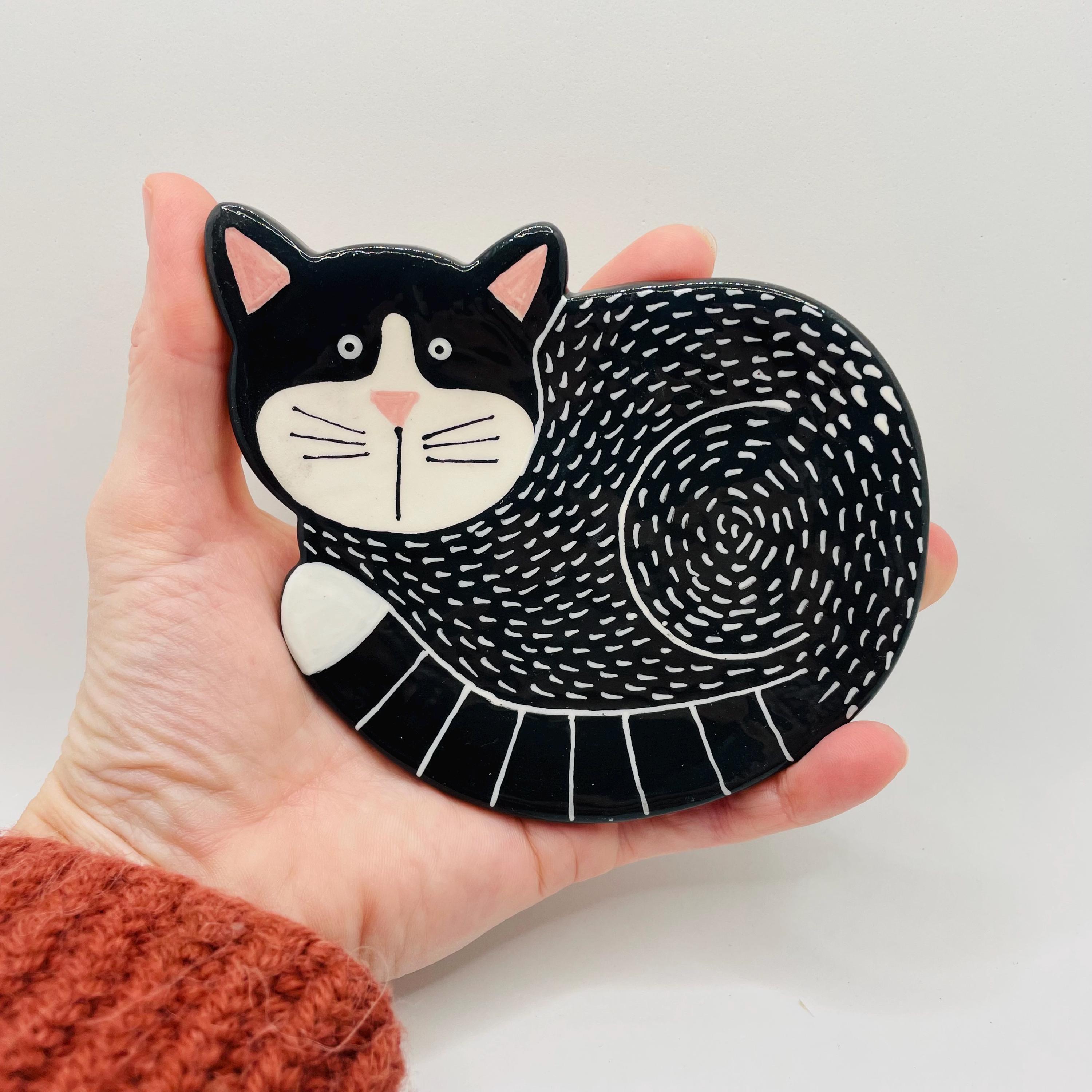 Handmade Ceramic Cat Shaped Soap Dish - Etsy 日本