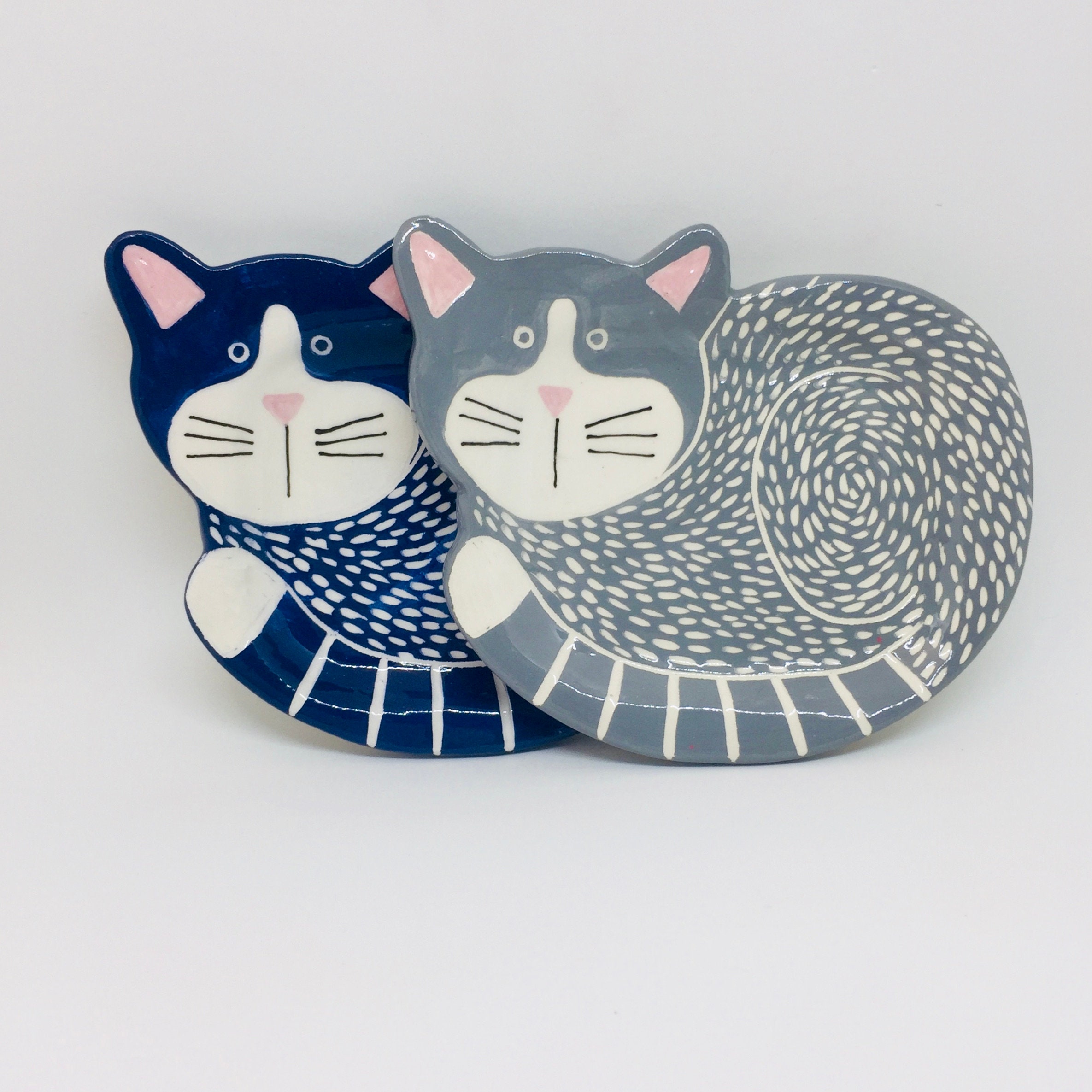 Handmade Ceramic Cat Soap Dish Hand Painted Soap Dish Etsy