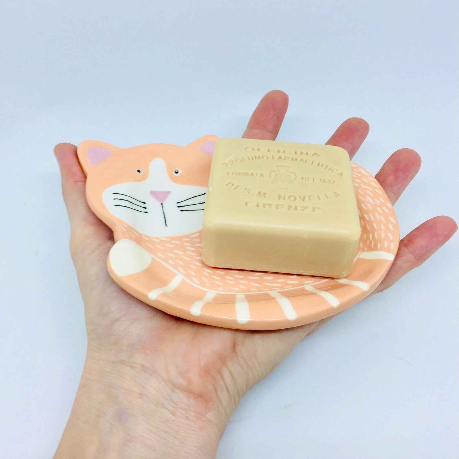 Handmade Ceramic Cat Soap Dish Hand Painted Soap Dish Etsy