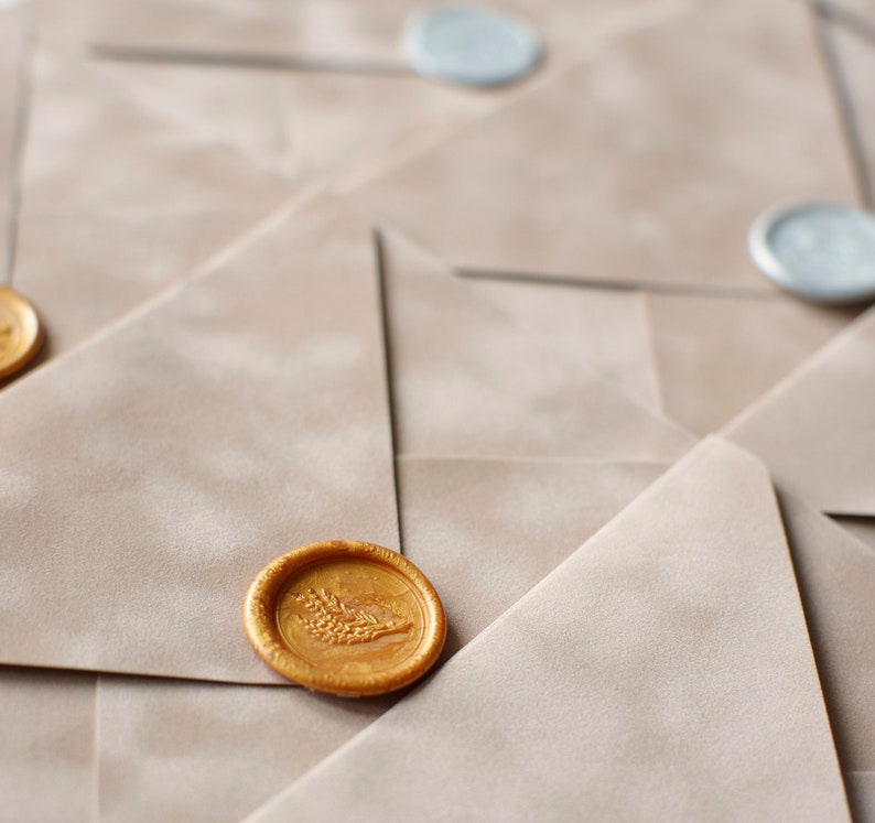 Velvet Envelopes Beige Envelopes Suede Envelopes Wedding Etsy