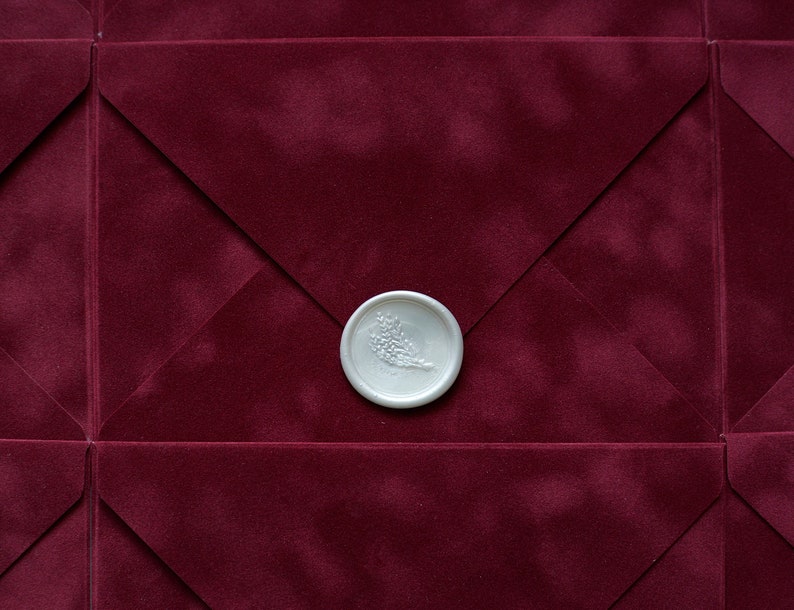 Velvet Envelopes Burgundy Velvet Envelopes Wedding Etsy