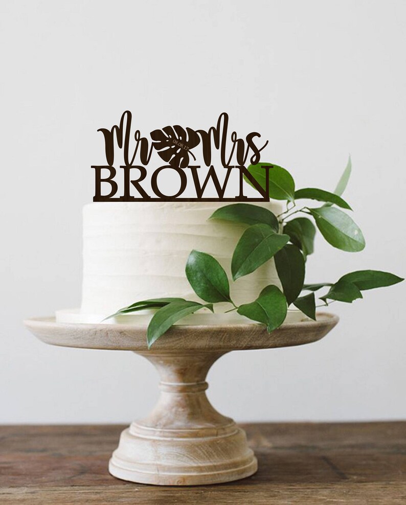 Wedding Cake Topper Mr and Mrs Custom Wood Cake Topper Etsy