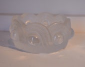 Lalique France Crystal Serpentine Bowl or Candy Dish, Signed