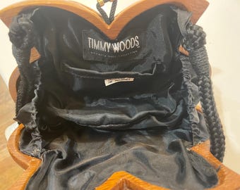 Timmy Woods Beverly Hills Hand Made Carved Wood Purse - Etsy
