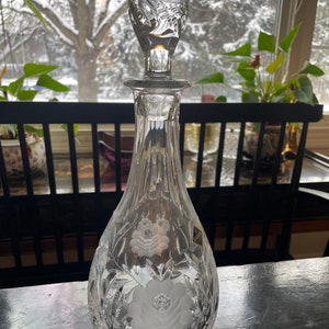 Vintage Bohemia Crystal Wine Decanter
