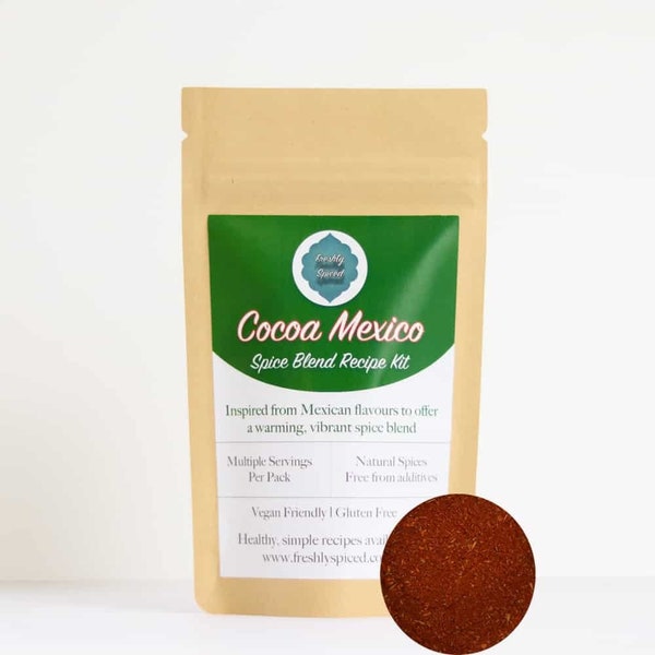 Cocoa Mexico Mexican Spice Blend Recipe Kit, Easy Dinner, Vegan Friendly, Healthy Takeaway, Recipe Kit, Christmas Gift