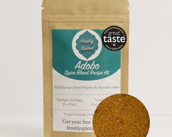 Adobo Spice Blend Recipe Kit, Great Taste Winner, Easy Dinner, Vegan Friendly, Healthy Takeaway, Recipe Kit, Christmas Gift