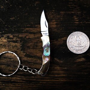 Gorgeous Abalone Pocket Knife Keychain - Etsy