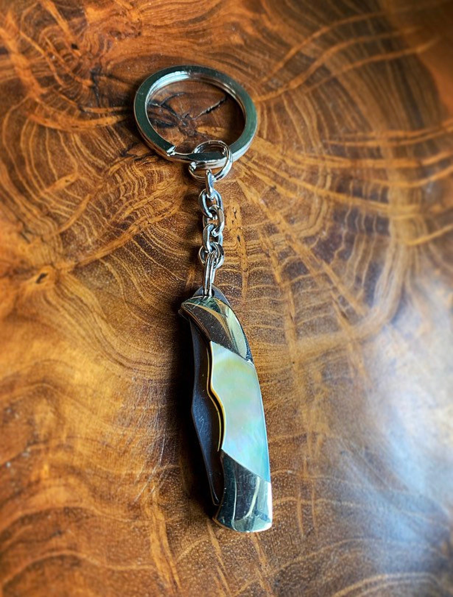 Gorgeous Abalone Pocket Knife Keychain - Etsy