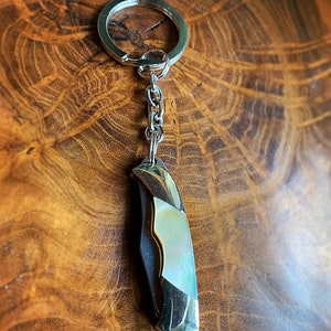 Gorgeous Abalone Pocket Knife Keychain - Etsy