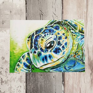 Tortuga, Arte del Océano, Impresión de Reptiles, Verde, Decoración de los Niños