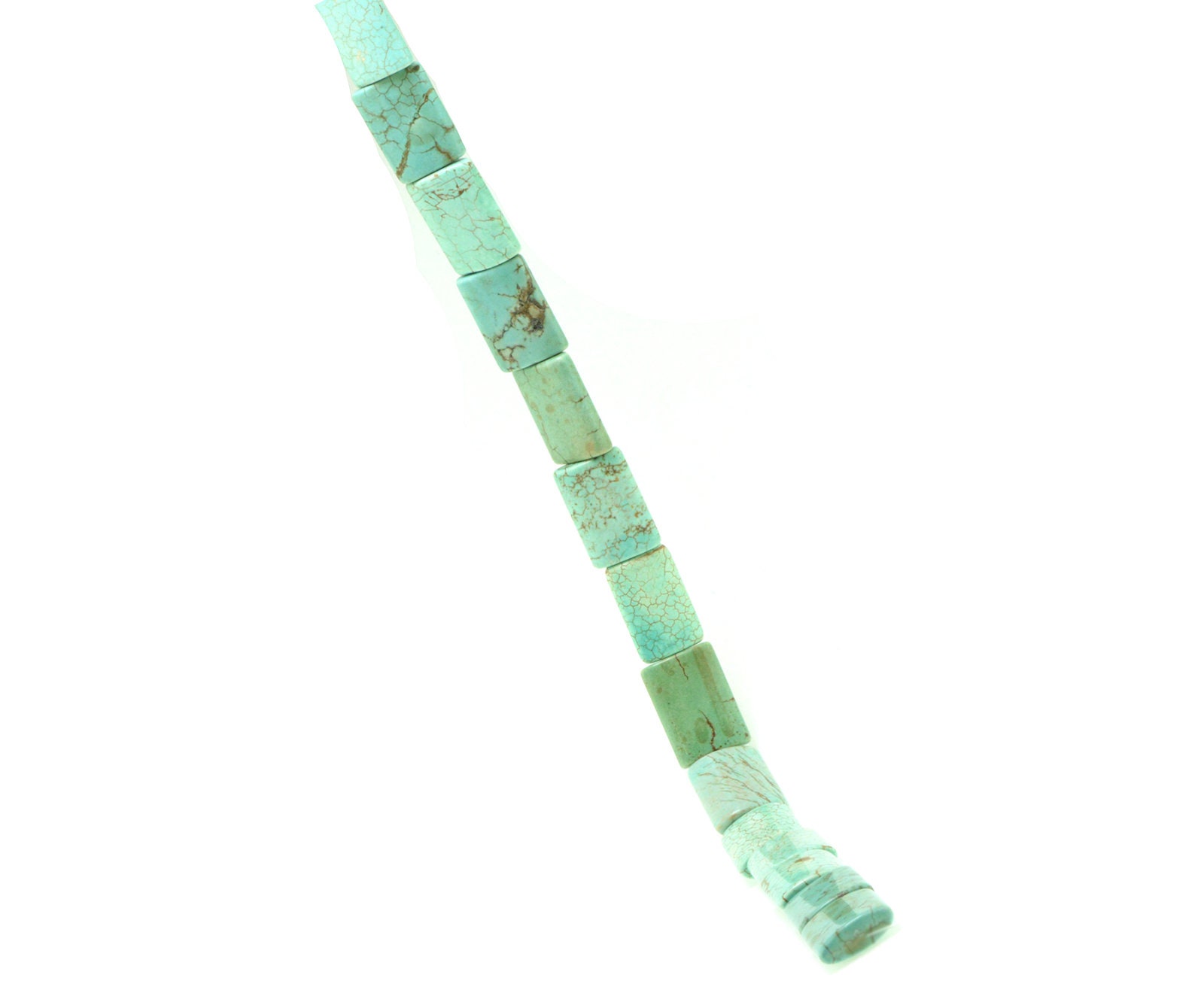 1 Green Magnesite Rectangle Beads semi precious gemstone beads pendant focal