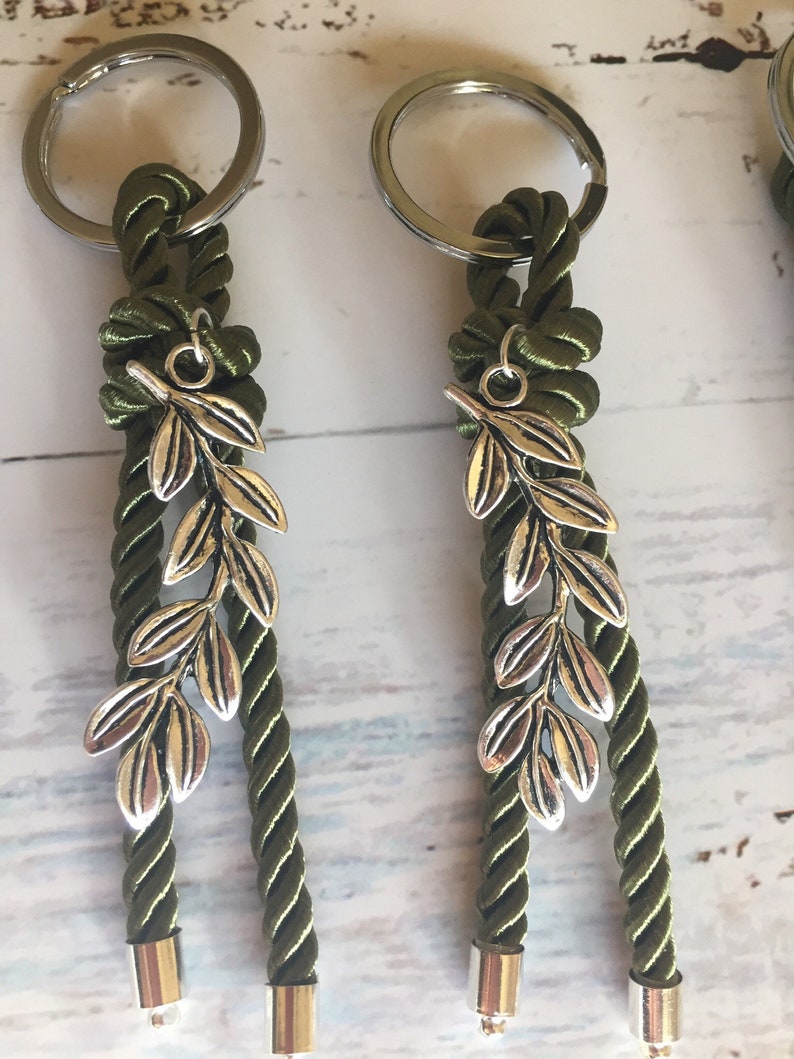 10 Pieces Olive Branch Wedding Key Chain Party Favor/ Orthodox Etsy