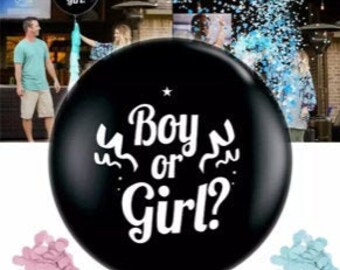 Gender Reveal 36" inches Balloon W/Tassel DIY Kit /Boy or Girl...? Balloon Reveal Kit/Baby Announcement Balloon/Baby Shower Decorations