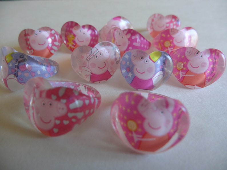 12 Peppa /& George Pig Cup Cake Rings Topper Decor Birthday Party Goody Bag Favor
