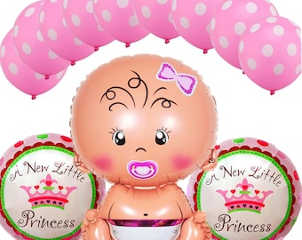 13 pcs/Set Baby Shower Balloon Girl or Boy /A new Little Princess/A new Little Prince /Party Decorations