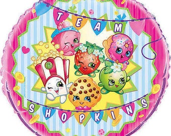 2 Pcs/Set Shopkins Balloon 18" Birthday Party Decorations