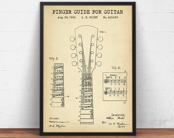 Guitar Patent Poster Print, Guitar Blueprint  Fender Guitar, Bass Guitar, Music Wall Art, Studio Decor, Musician Gifts