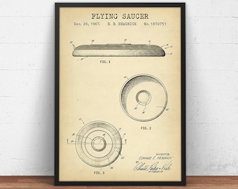 Frisbee Patent Print,  Frisbee Golf Print, Frisbee Poster, Blueprint Art, Frisbee Flying Disc, Wham-O Flying Saucer Disc