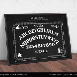 Ouija Board Poster Print,  Ouija Board Patent Print, Spirit Talking Board, Spiritualists Gift, Psychic, Amusement Board