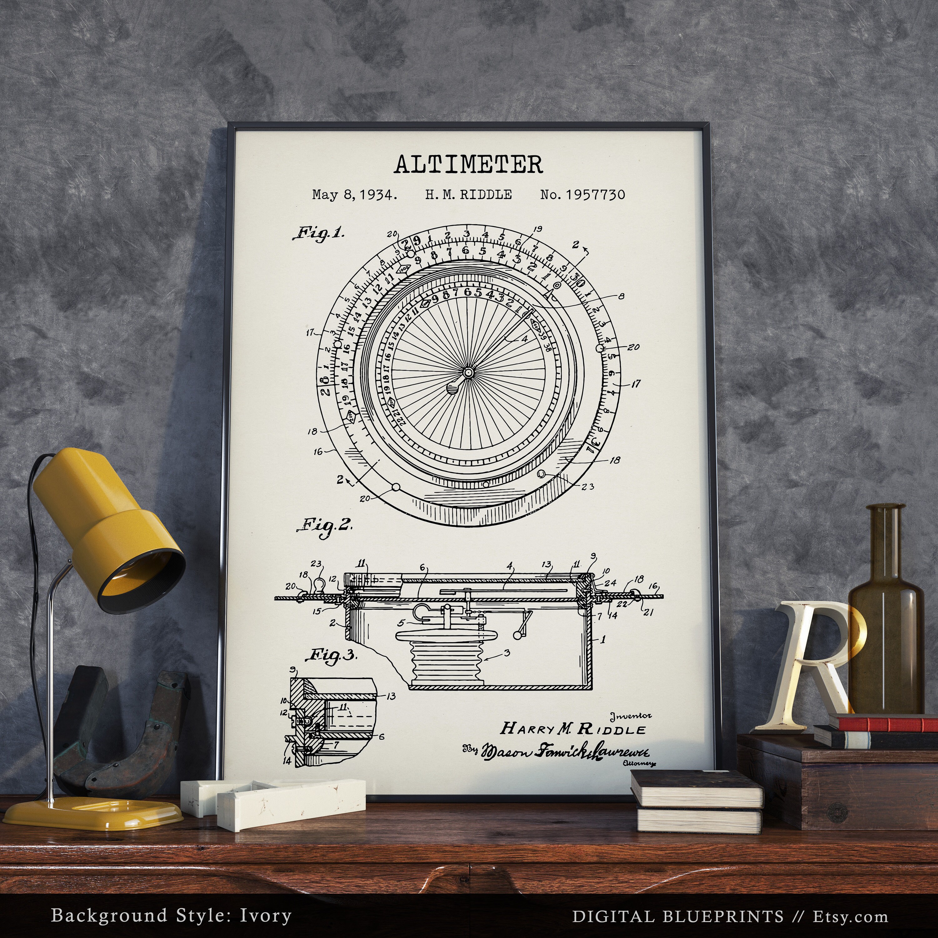 Altimeter Patent Print - Altimetry - Altitude Measuring Instrument ...