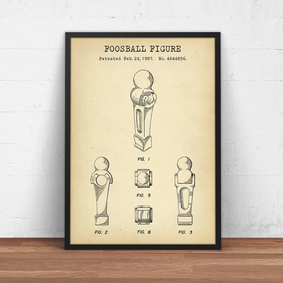 Foosball Poster Print Foosball Figure Patent Print Foosball Etsy