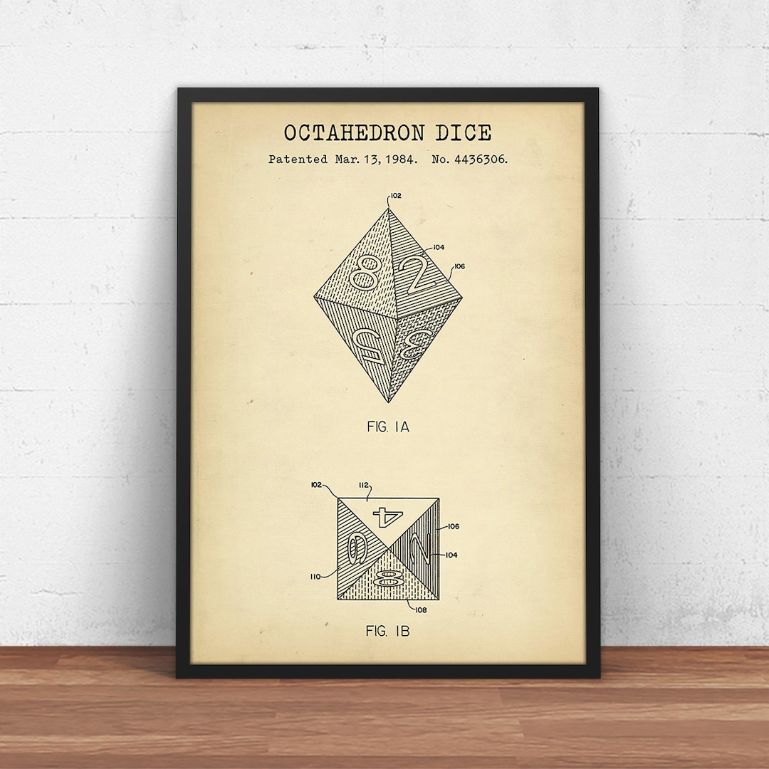 dice オブジェ D8 Dice, 8 Sided Octahedron Die, Dnd Dice, Dungeons and Dragons